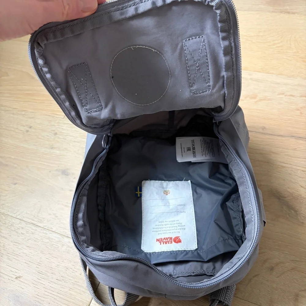 FJALLRAVEN Kanken Mini Backpack Flint Gray Small Bag Daypack School NWOT *L9